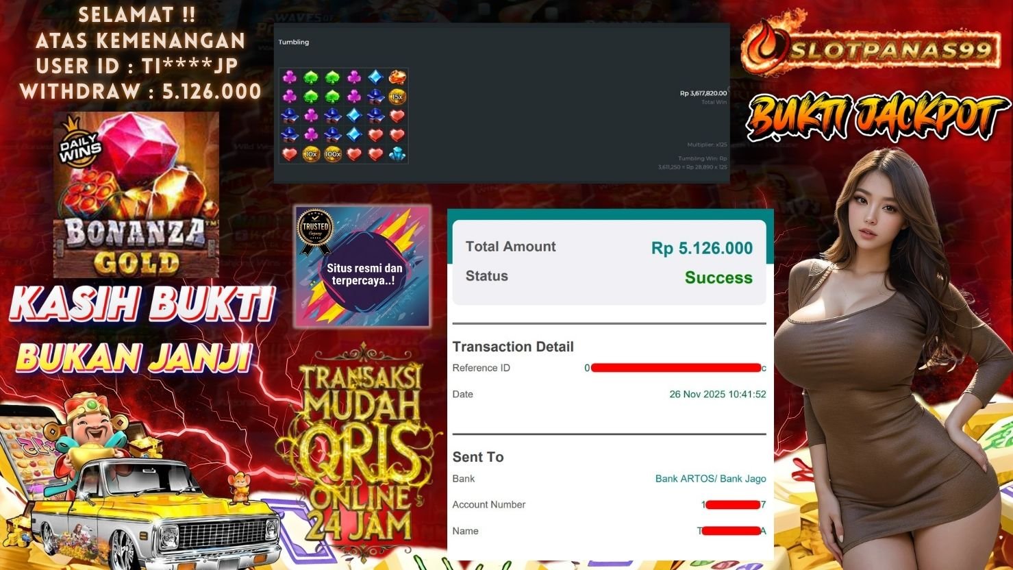 SLOTPANAS99 JACKPOT SLOT BONANZA GOLD